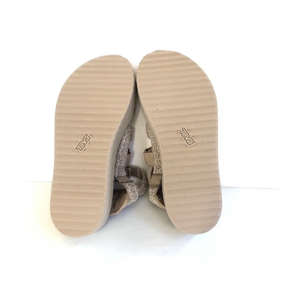 TEVA WOMEN FLATFORM MEVIA LEOPARD SESAME SPORTS SANDALS - Picture 5 of 5